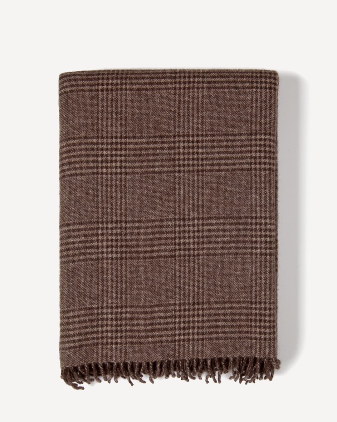 Altai plaid i yakuld, farve Natural dark brown, fotograferet liggende