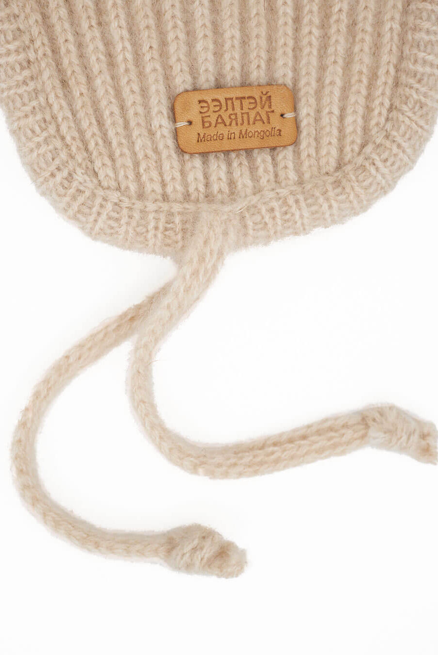 Detail of Saruul cashmere hat.