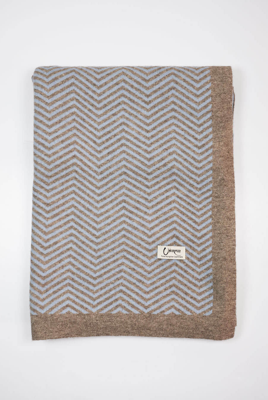 Forside af plaid i cashmere og yakuld.