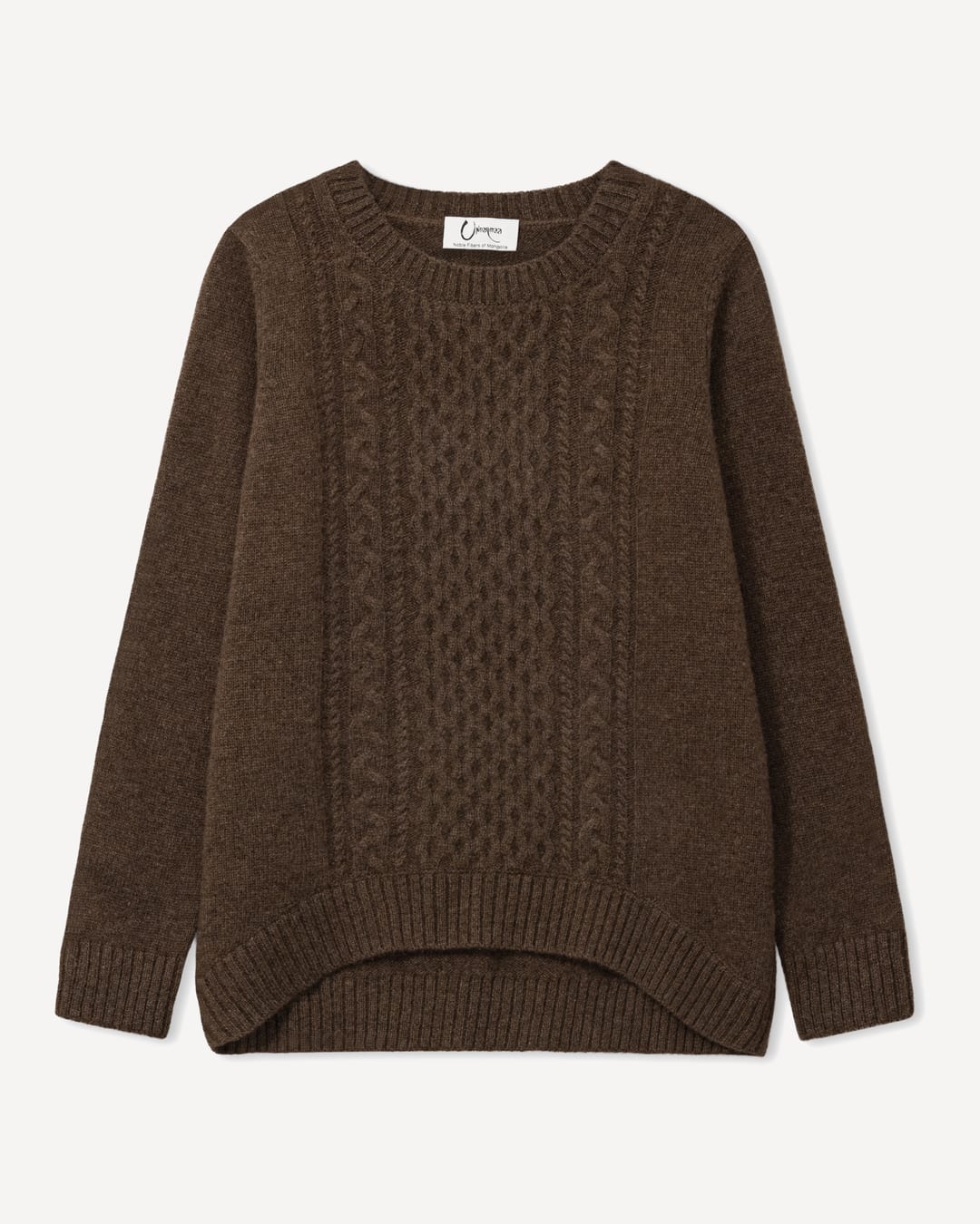 Naran bluse i yakuld, farve Natural light brown, fotograferet liggende