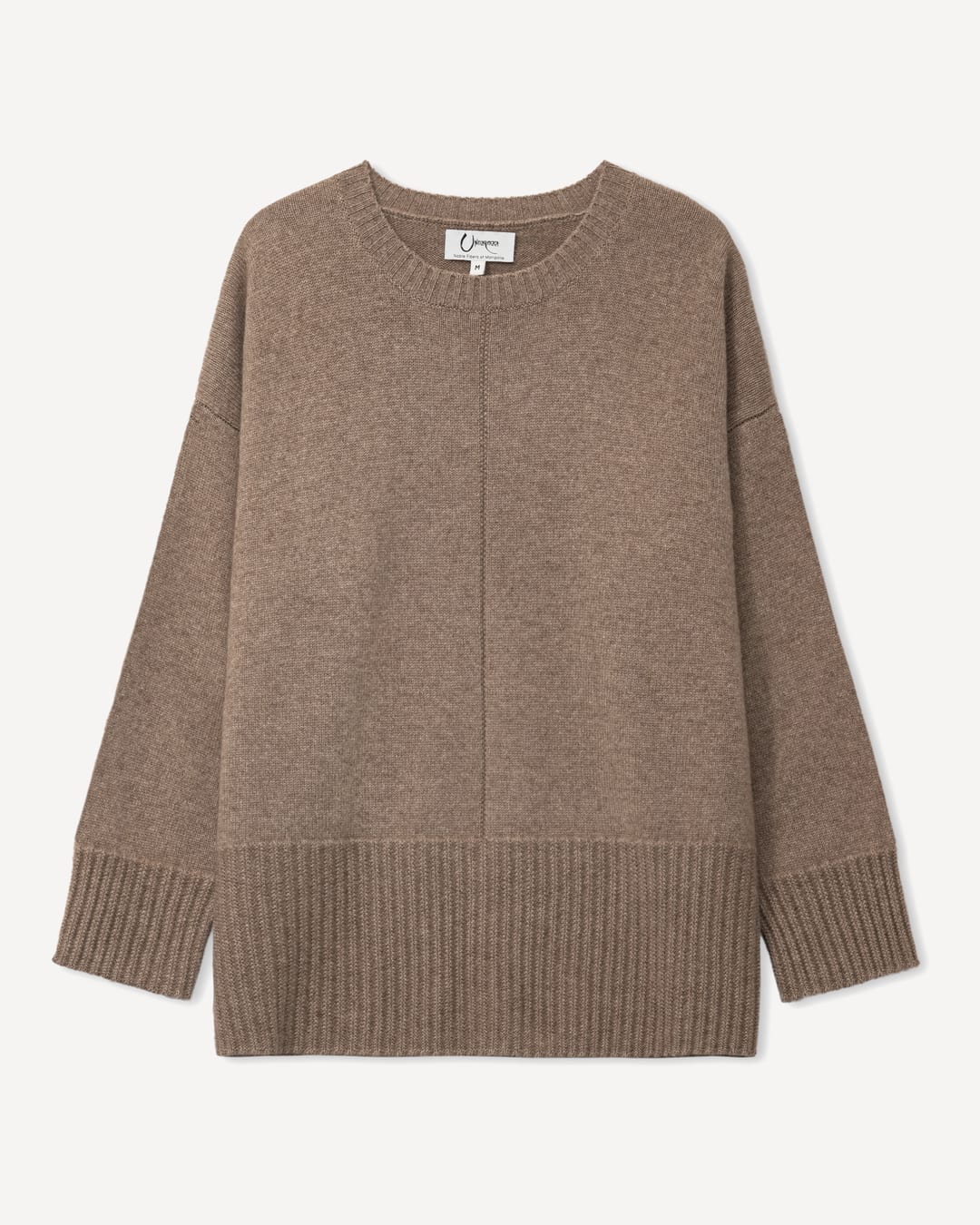 Saran pullover i cashmere, farve Natural taupe, fotograferet liggende