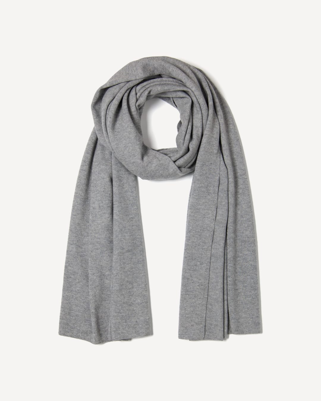 Yargui stort tørklæde i cashmere, farve Light grey, fotograferet liggende