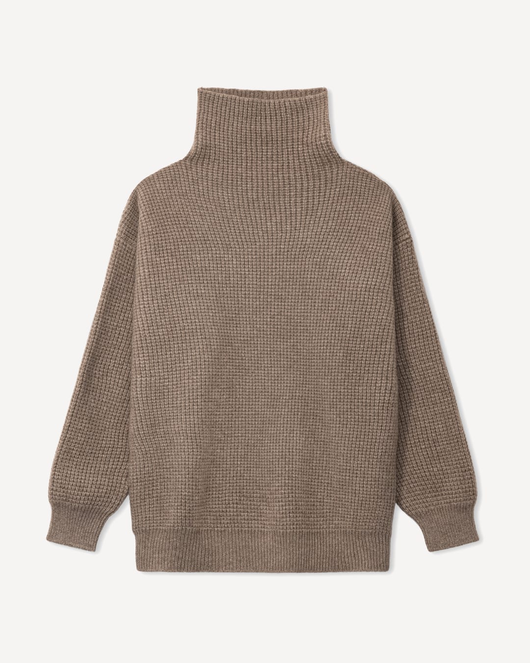 Zaya rullekrave i cashmere, farve Natural taupe, fotograferet liggende