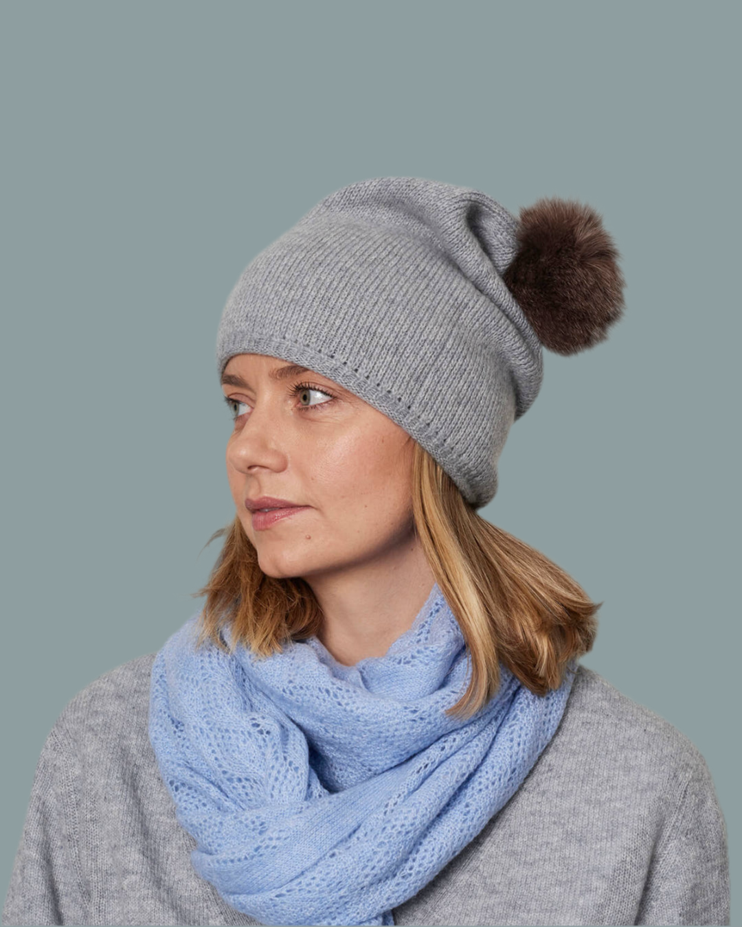 Cashmere hue med kvast