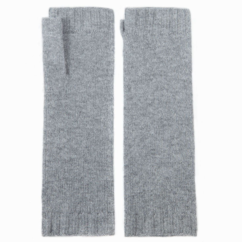 Et par grå cashmere håndledsvarmere