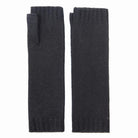 Sorte cashmere håndledsvarmere