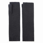 Sorte cashmere håndledsvarmere