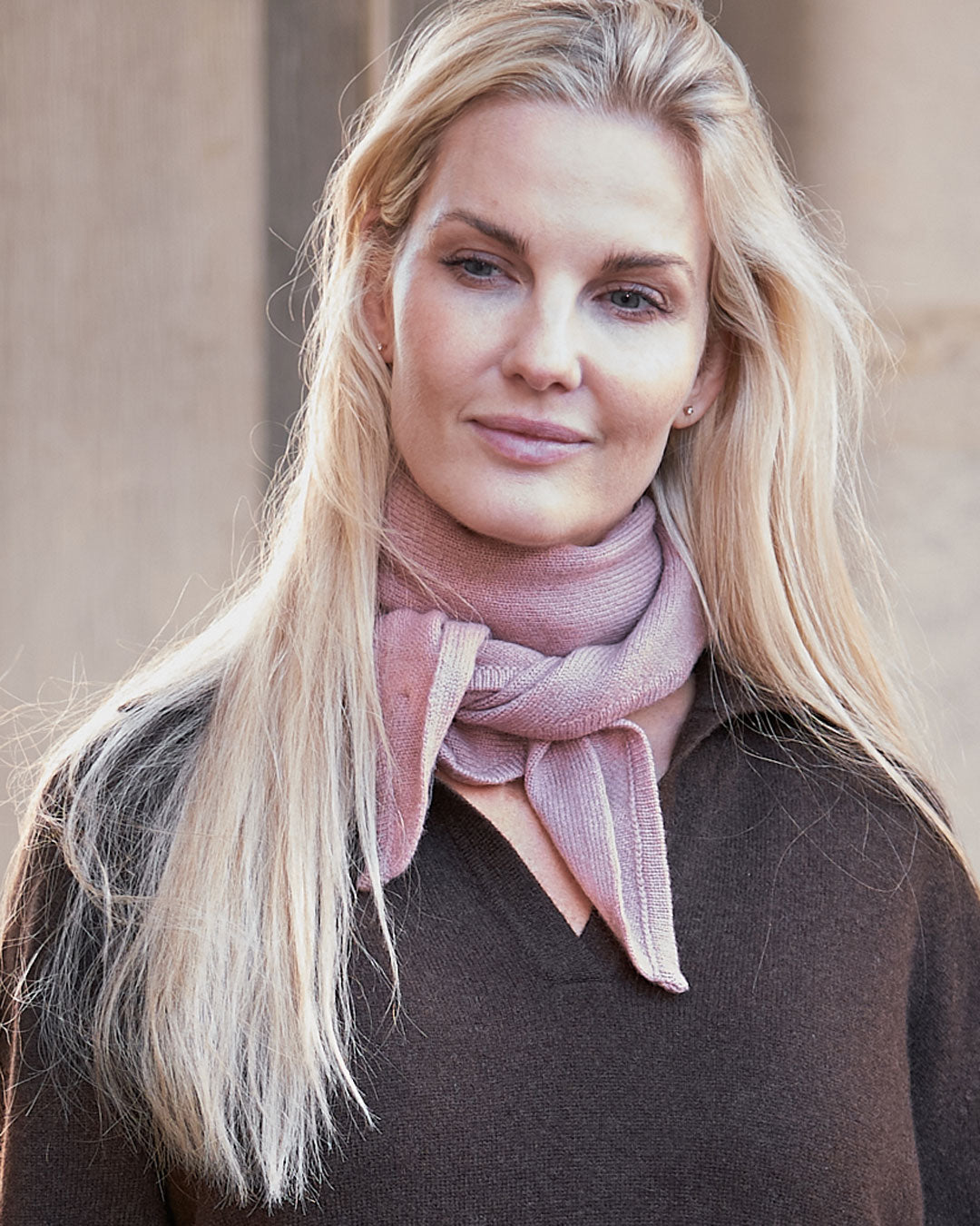 Trekantet cashmere tørklæde