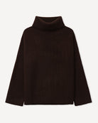 Davaa rullekrave i cashmere, farve Umber, fotograferet liggende