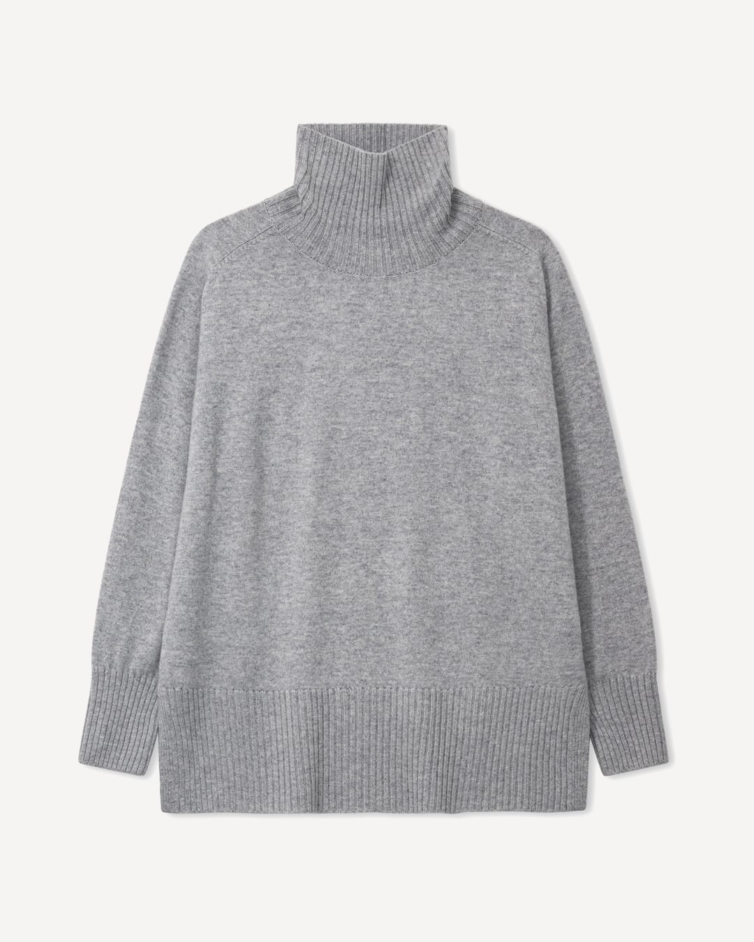 Dolgoon tunika i cashmere, farve Light grey, fotograferet liggende
