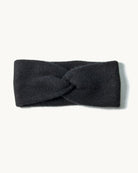 Sammenfoldet cashmere pandebånd i Black.