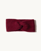 Sammenfoldet cashmere pandebånd i Bordeaux.