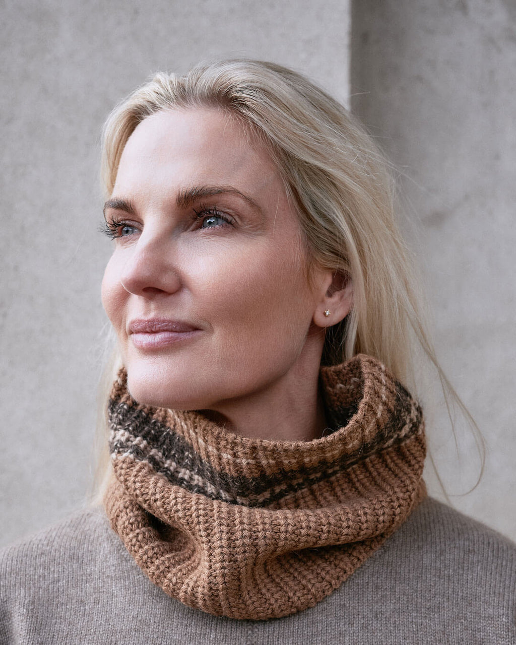 Kamelullskjerf med mønster