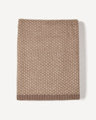 Kherlen plaid i cashmere, farve Natural sand / taupe, fotograferet liggende