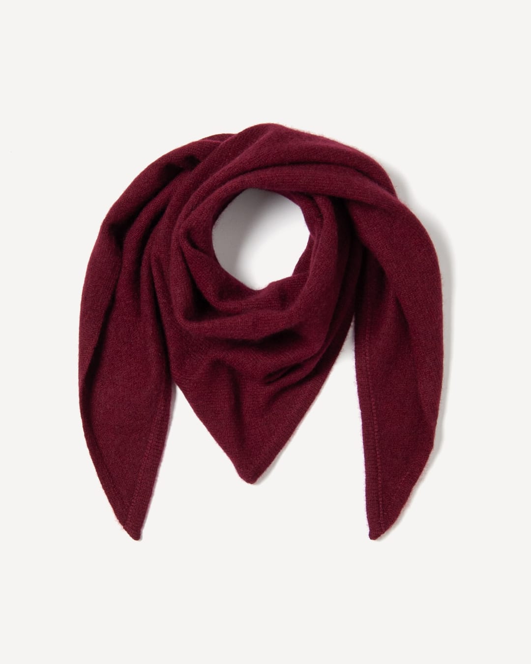 Nahia tørklæde i cashmere, farve Bordeaux, fotograferet liggende