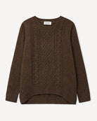 Naran bluse i yakuld, farve Natural light brown, fotograferet liggende