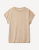 Oyuna vest i cashmere, farve Natural sand, fotograferet liggende