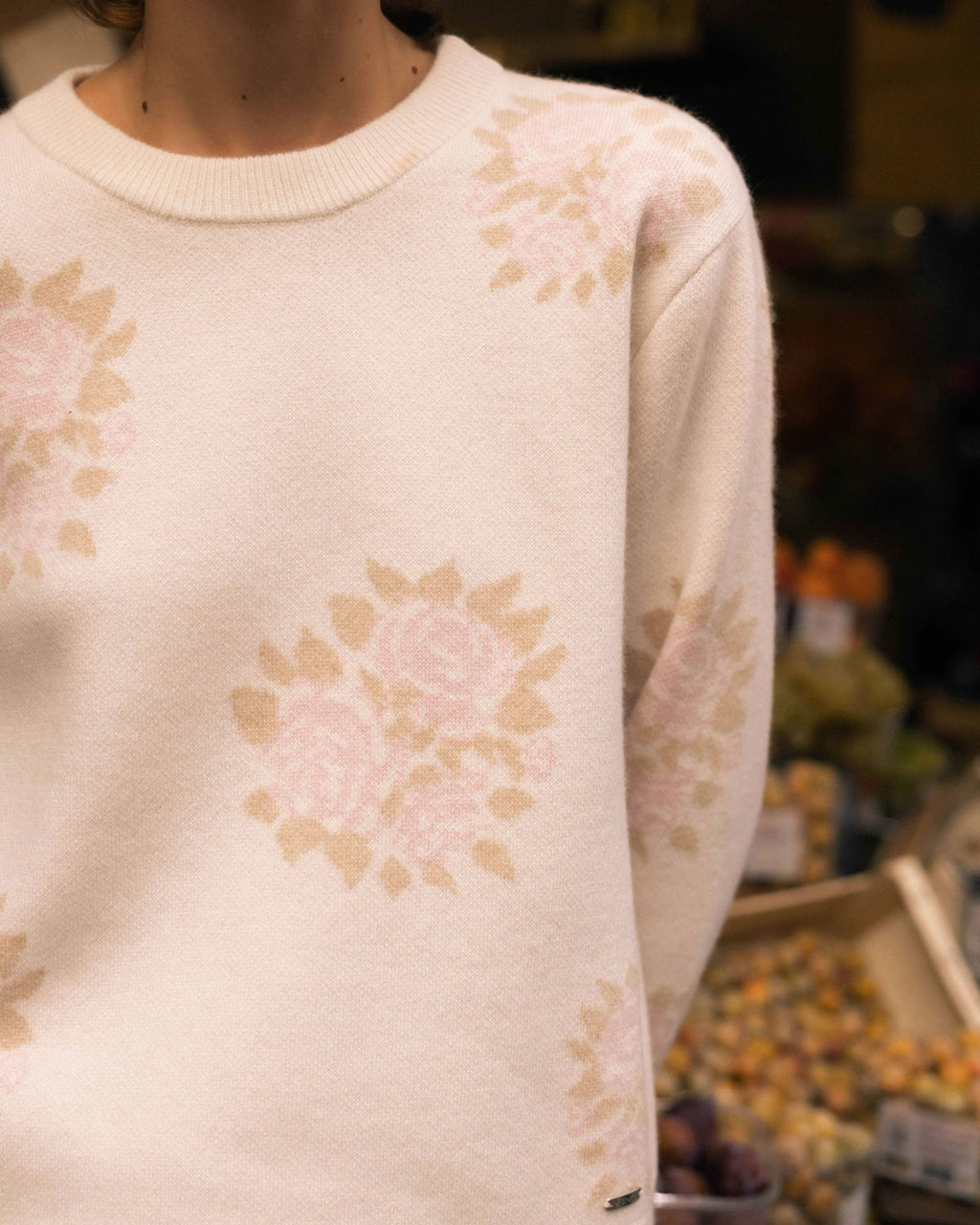 Rose Cashmere Crewneck