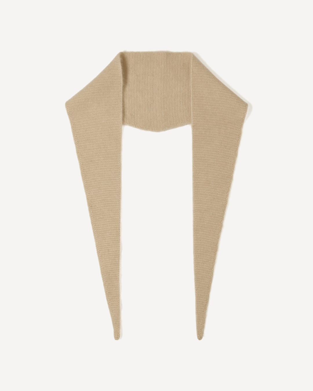 Saraana tørklæde i cashmere, farve Natural sand, fotograferet liggende