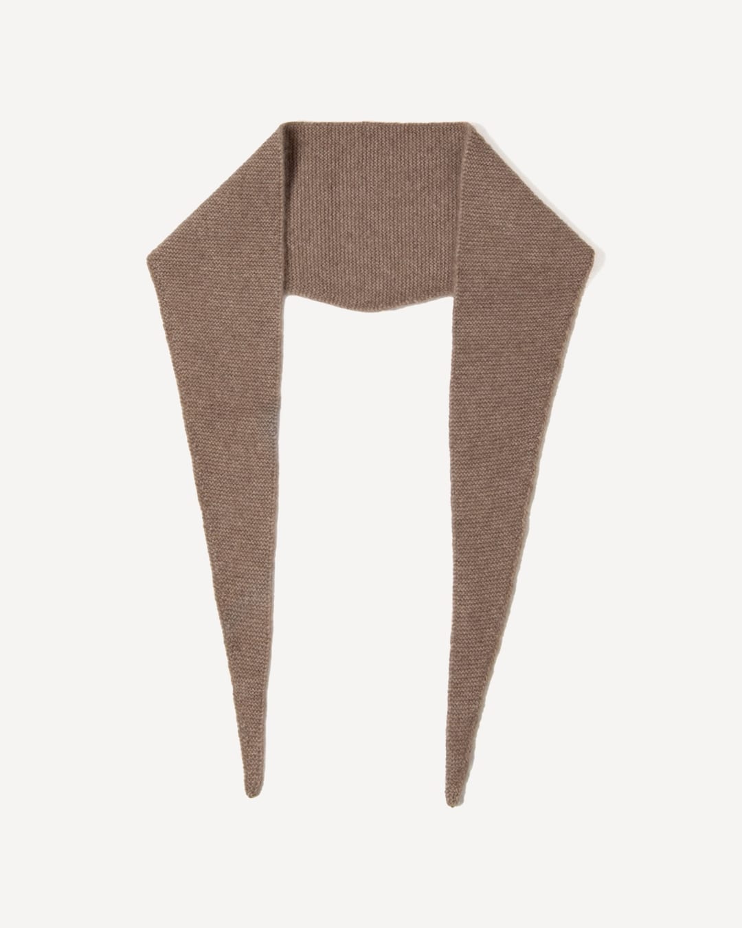 Saraana tørklæde i cashmere, farve Natural taupe, fotograferet liggende