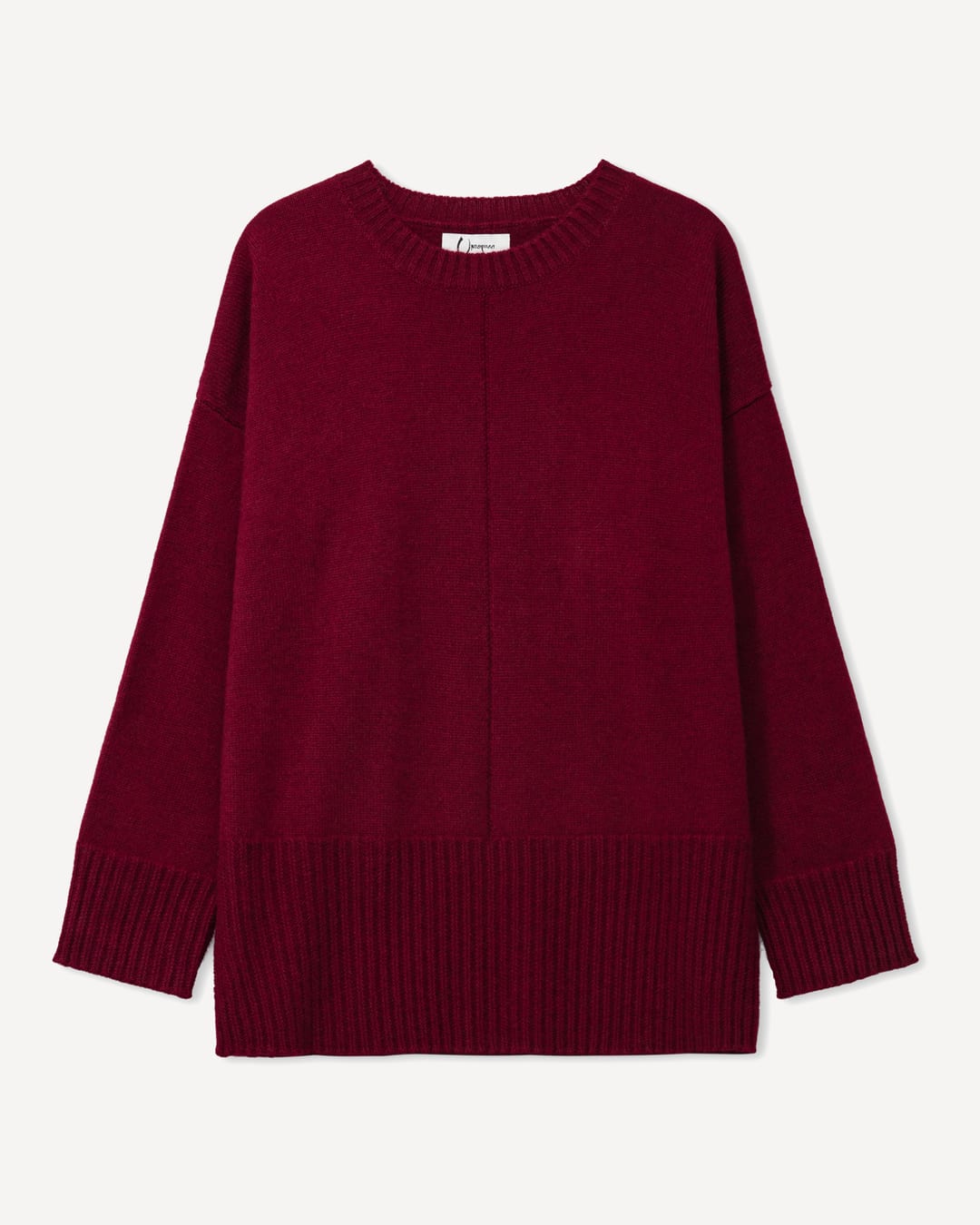 Saran pullover i cashmere, farve Bordeaux, fotograferet liggende