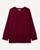 Saran pullover i cashmere, farve Bordeaux, fotograferet liggende