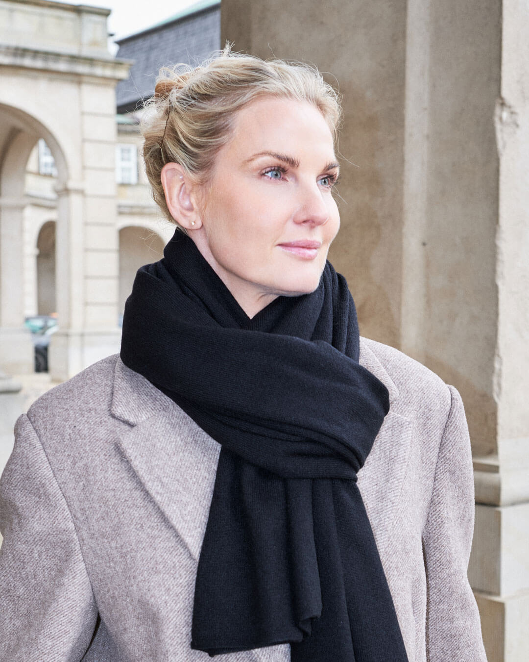 Stort cashmere tørklæde