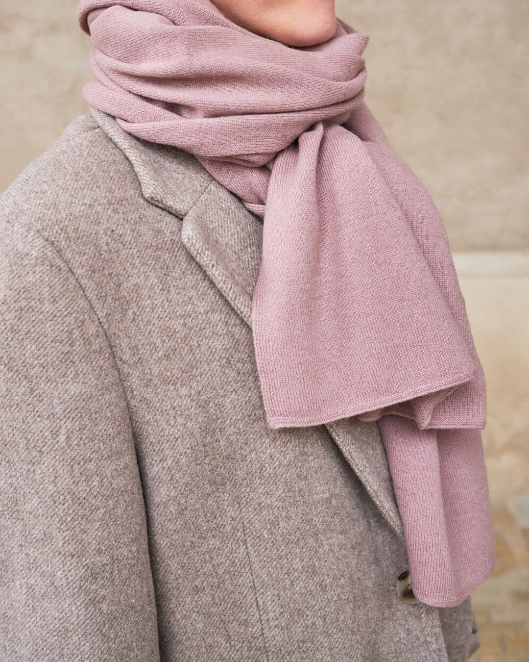 Stort cashmere tørklæde