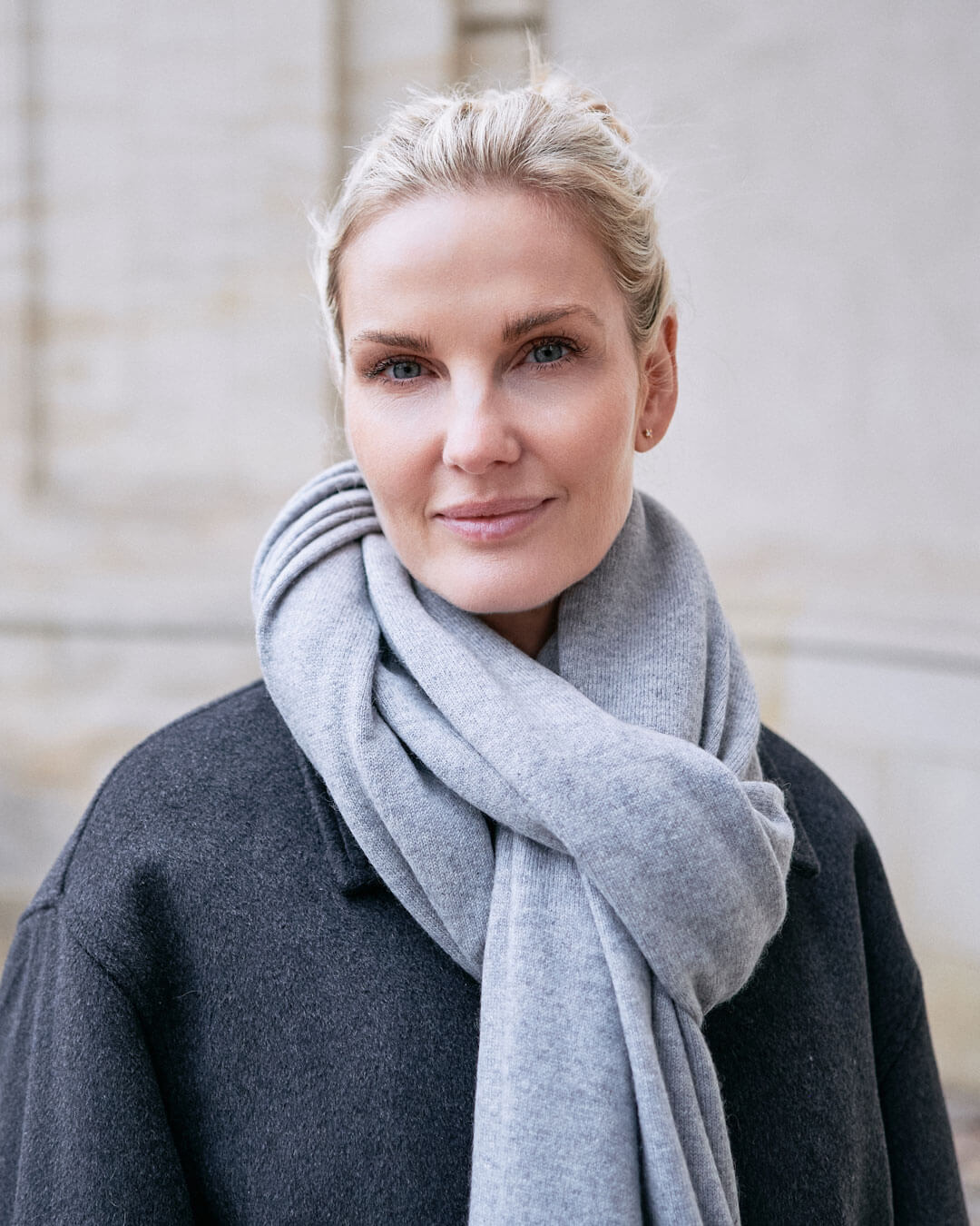 Stort cashmere tørklæde