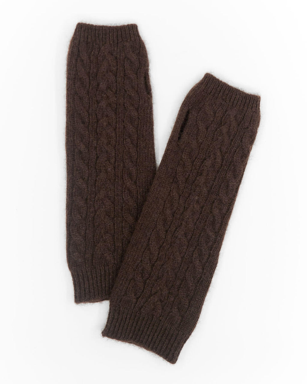 Yakuld håndledsvarmere i mørk dark brown med mønster.