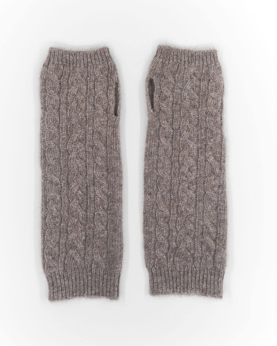 Yakuld håndledsvarmere i platinum grey med mønster.