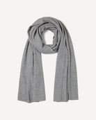 Yargui stort tørklæde i cashmere, farve Light grey, fotograferet liggende