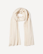 Yargui naturfarvet tørklæde i cashmere, farve Natural white, fotograferet liggende