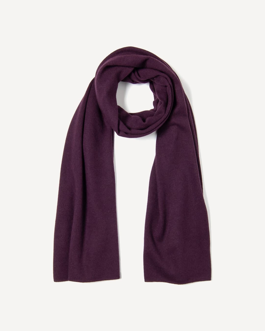 Yargui stort tørklæde i cashmere, farve Violet, fotograferet liggende