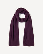 Yargui stort tørklæde i cashmere, farve Violet, fotograferet liggende