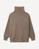 Zaya rullekrave i cashmere, farve Natural taupe, fotograferet liggende