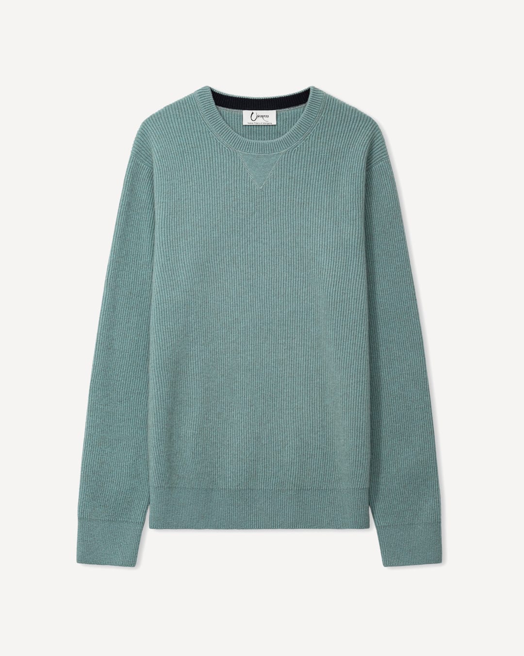 Zorig sweater i cashmere, farve Beryl, fotograferet liggende